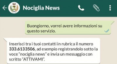 Il Comune di Nociglia su WhatsApp