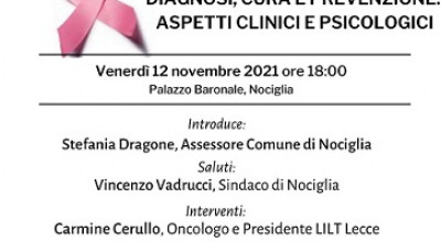 Convegno TUMORE AL SENO -        12 novembre 2021 h.18.00