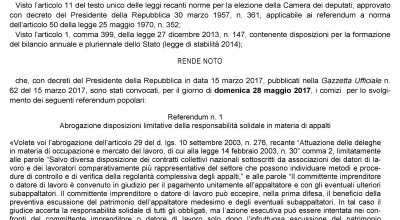 CONVOCAZIONE COMIZI ELETTORALI DEL 28/05/2017