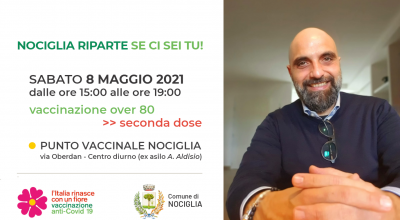 Sabato 8 maggio: vaccinazioni over 80 - seconda dose - presso il punto vaccin...